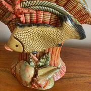 Scallop shell basket vase