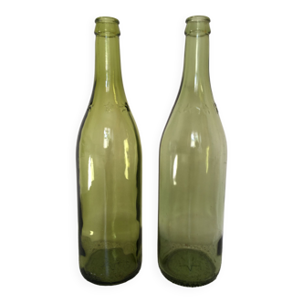 Two 6 star green bottles