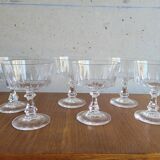 Set of 6 champagne glasses