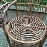 Peacock rattan armchair