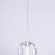 Art Deco Chandelier in Aluminium and Marbled Glass, Czech, 1940s