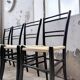 Set of 6 Italian woven rope chairs