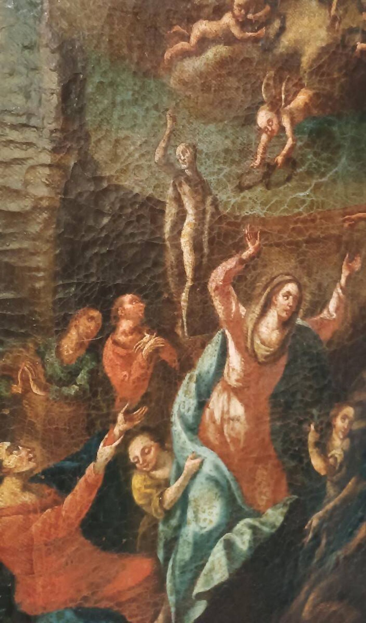 Antique painting - oil on canvas - Assumption of the Virgin, 18th century