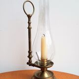 In brass and glass candleholder