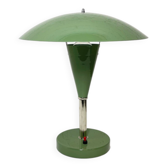Green mushroom cabinet lamp, Lbd-5, 1950s.