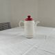 White and red Royal Tudor porcelain coffee pot