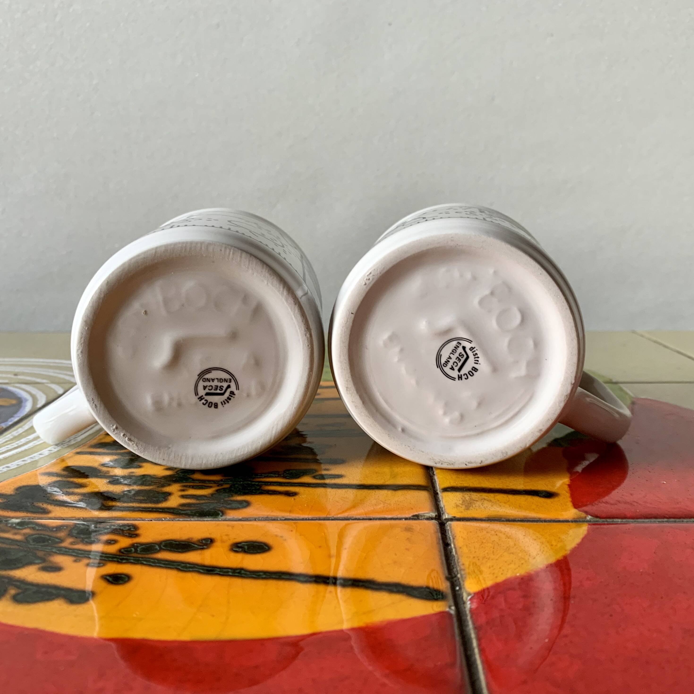 Set of 6 vintage cups Distri Boch Seca England decor Copenhagen