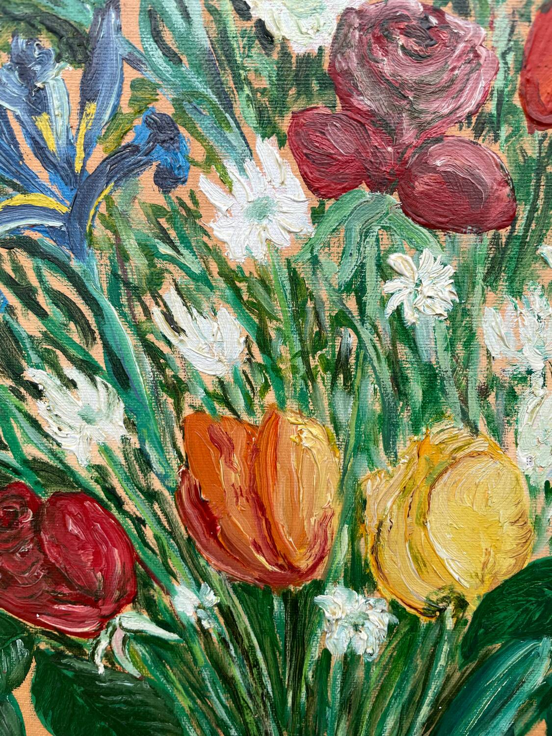 Painting of a bouquet / oil painting on canvas