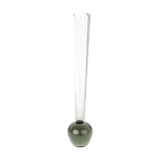 Vase soliflore murano pied verre bullé bleu/gris 1950