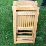 Series of 4 folding chairs