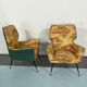 Mid-century modern set of two Italian armchairs from 50s