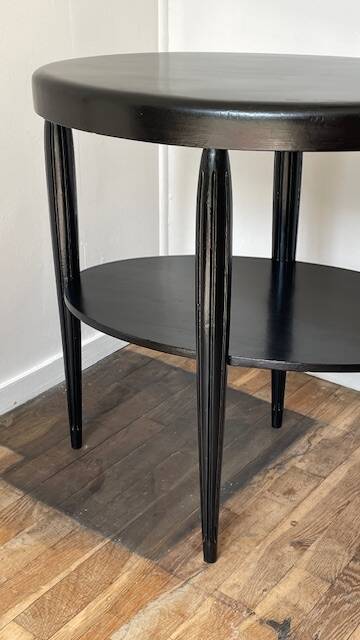 Gueridon console bois noir art déco
