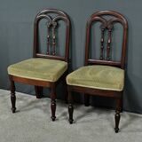 Pair of Mahogany Chairs, Restoration Period – 1st part of the 19th century