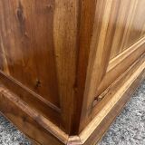 Low sideboard in solid walnut, late 19th century Louis Philippe.