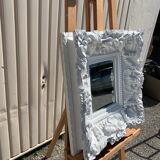 Baroque style mirror - white