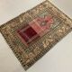 Distressed Turkish Rug 125x85 cm Vintage Shabby, Wool Tribal Pink, Beige Small