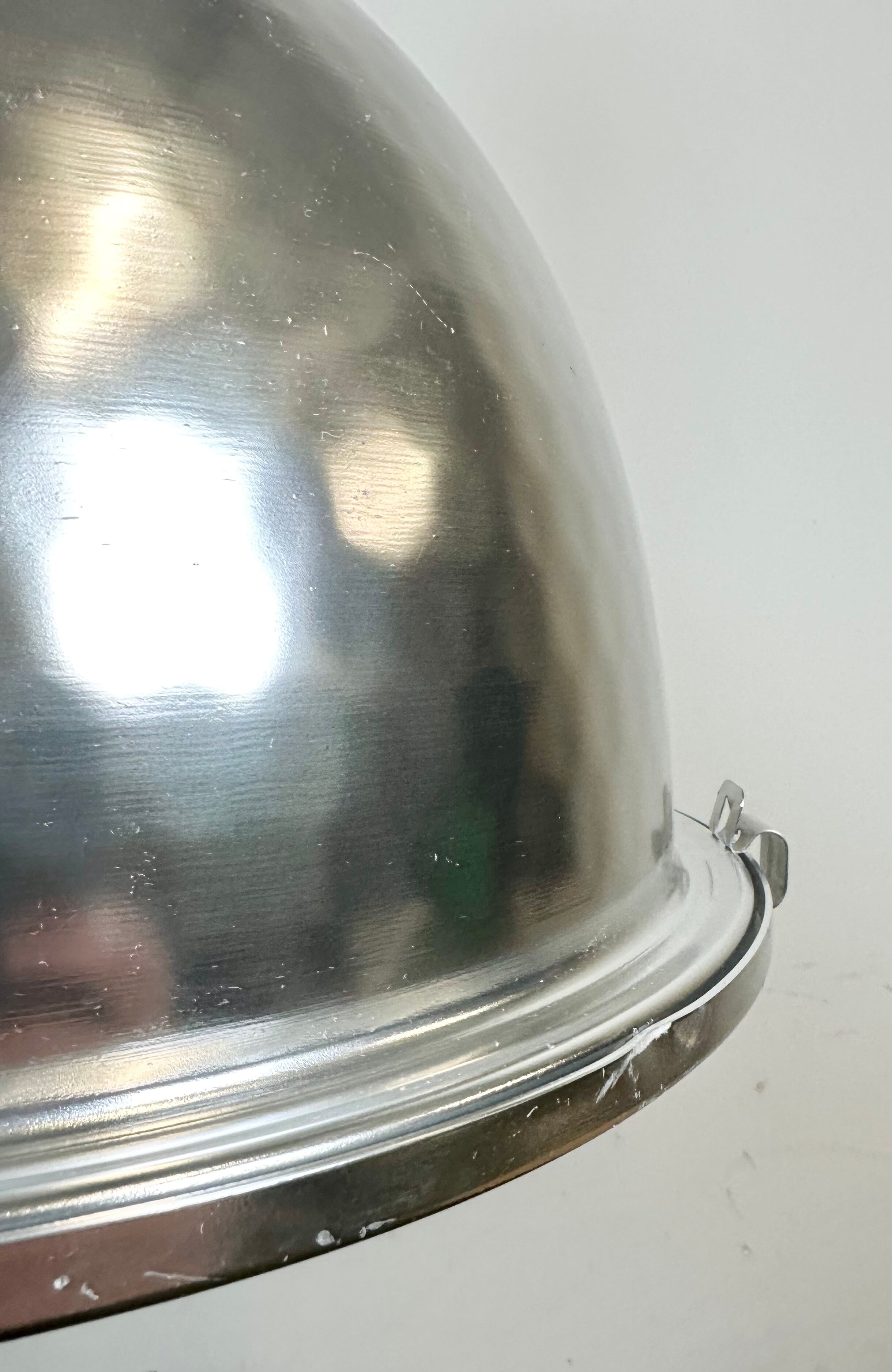 Industrial pendant lamp with glass cover by charles keller for zumtobel, 1990s