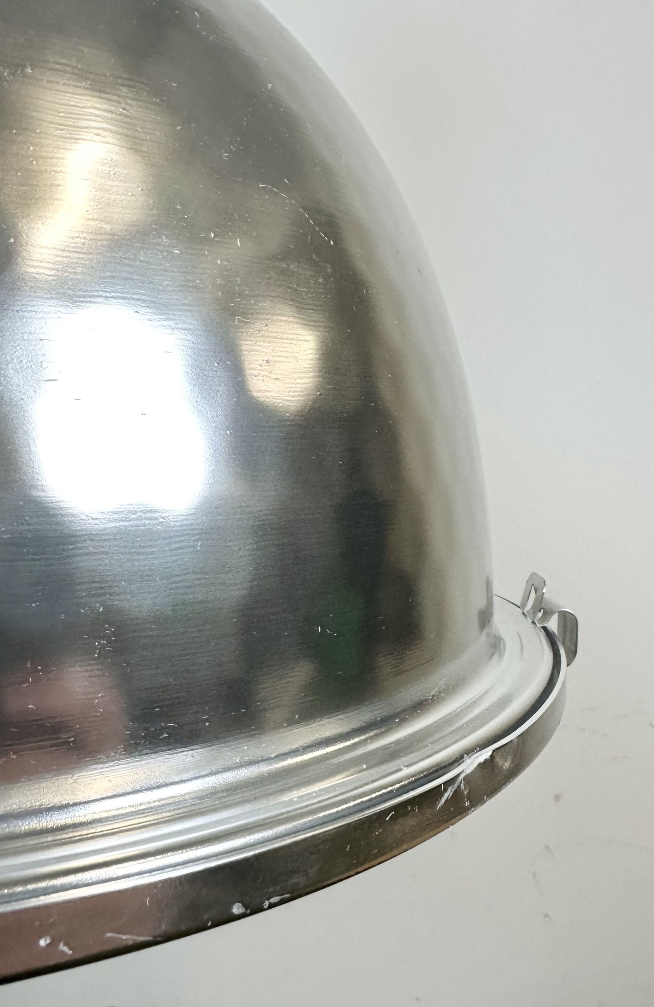 Industrial pendant lamp with glass cover by charles keller for zumtobel, 1990s