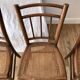 set of 4 bistro chairs in turned wood and canework stamped early 20th century
