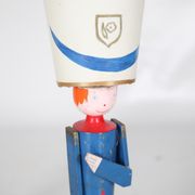 Pair of wooden lamps painted by Suzanne Bonnichon, circa 1940