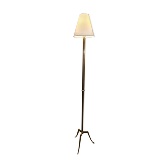 minimalist spindle floor lamp 168x25 bronze and brass 1950 a70