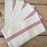 4 Old linen tea towels
