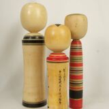 Set of 3 japanese kokeshi dolls