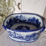Large 20th century English glazed and enamelled earthenware planter