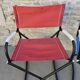 Pair of folding armchairs from the 60s, in metal and fabric