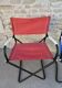 Pair of folding armchairs from the 60s, in metal and fabric