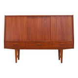 Buffet haut en teck, design danois, années 1960, production : Danemark