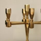 Swedish vintage brass seven arm candelabra by Gusum