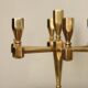 Swedish vintage brass seven arm candelabra by Gusum