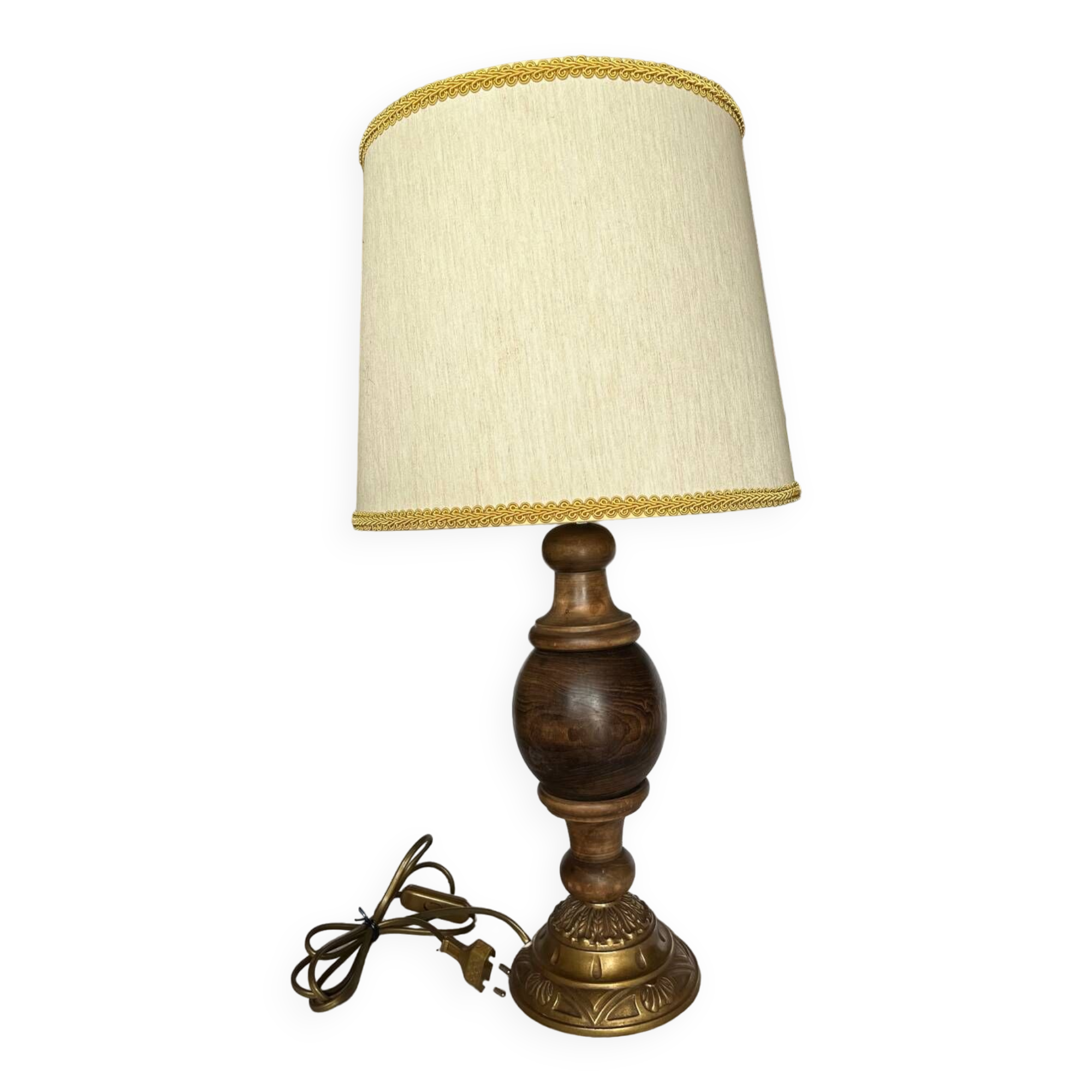 Vintage wood/metal table lamp