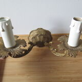 Sconce golden brass candlestick