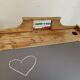 Children's wooden school desk with foldable slate