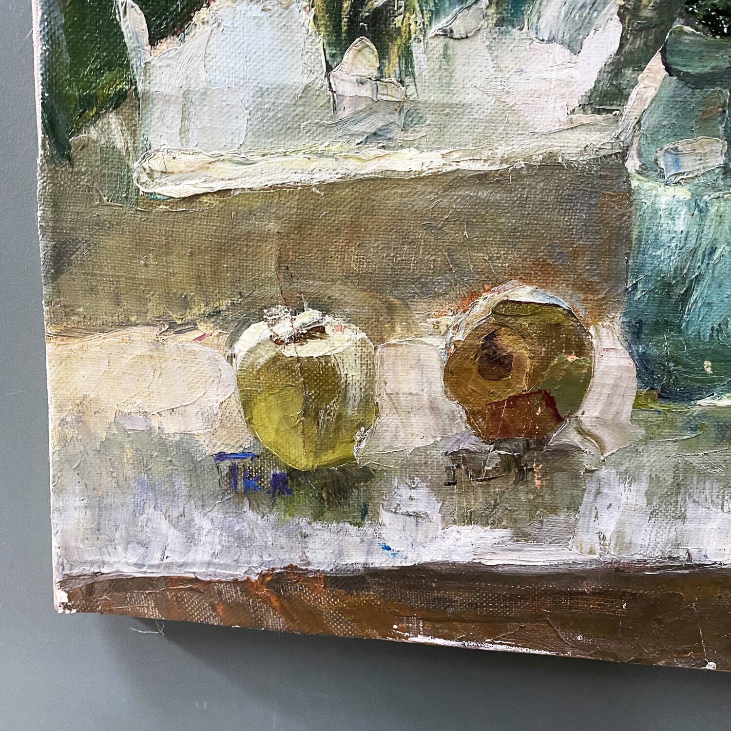 Painting "Still life at the window" mid-20th century