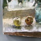 Tableau "Nature morte à la fenêtre" milieu XXème