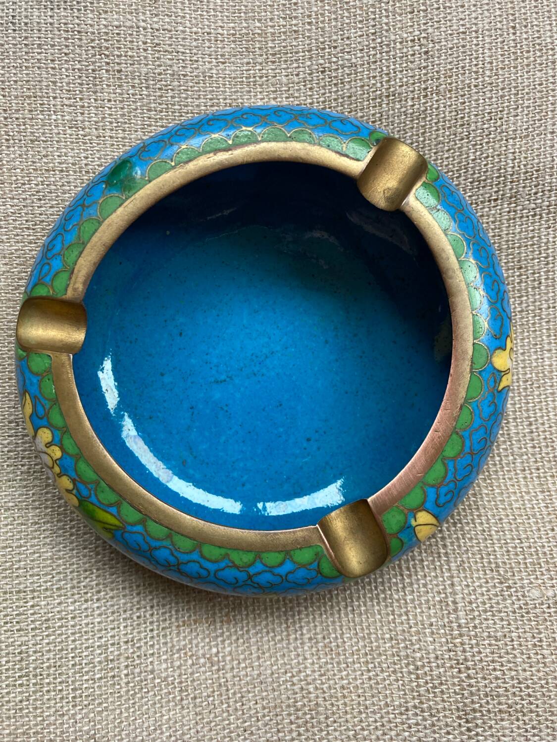 Cendrier émail cloisonné chinois