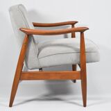 Famous Vintage armchair "Kedzior", fully restored, Grey CORD