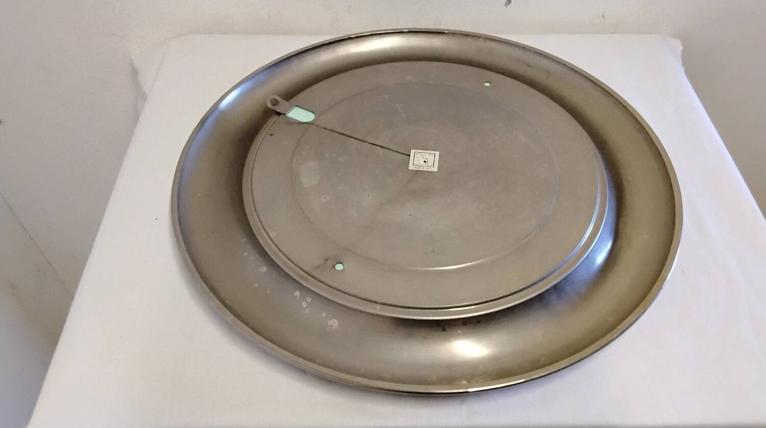 Reggiani round mirror in vintage chrome metal