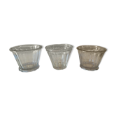 3 old jam jars