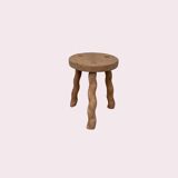 Vintage turned leg tripod stool 1960