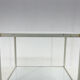 1950's hospital table, trolley on wheels with opaxite glass
