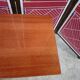 Vintage bedside table, mahogany veneer and tapered legs