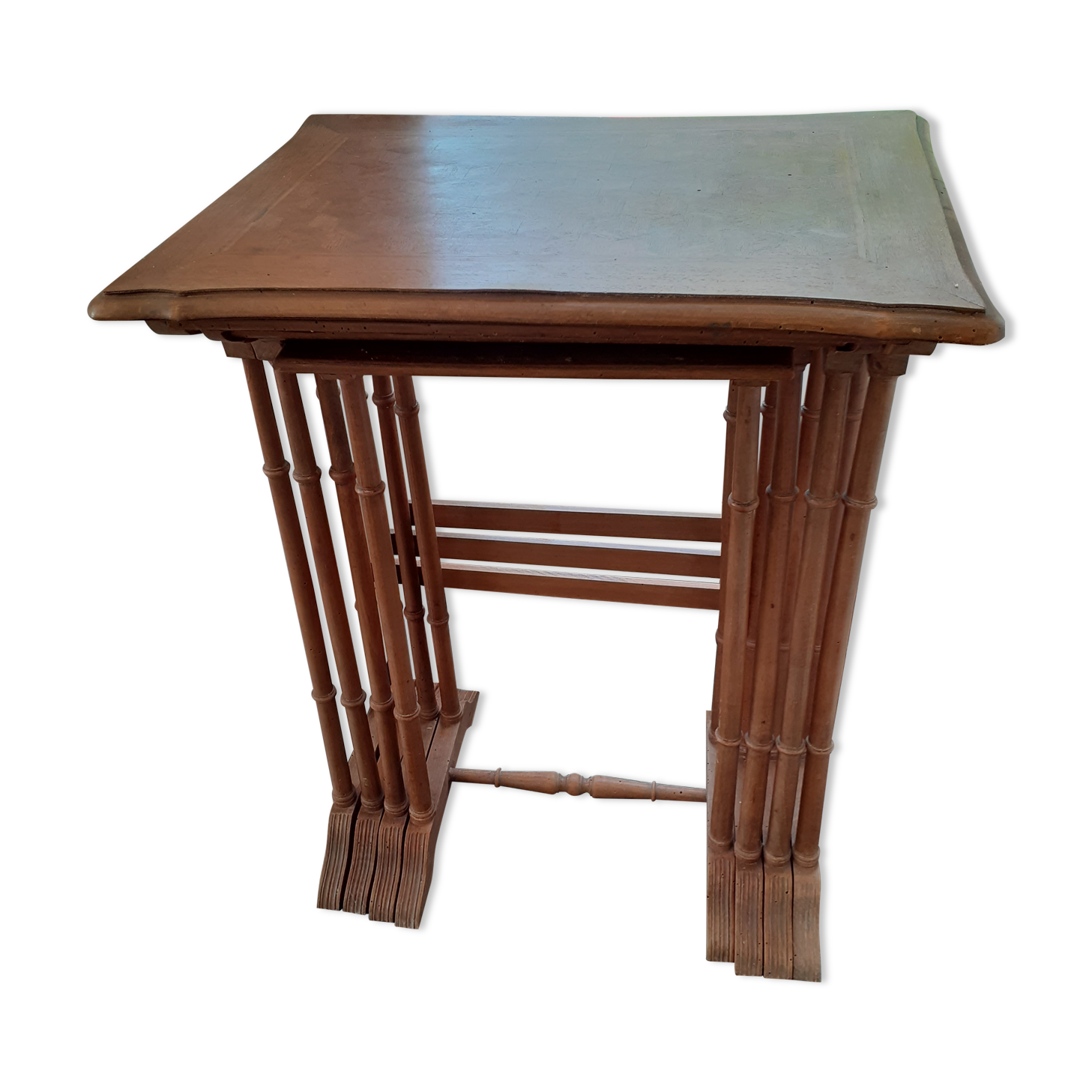 4 Branded trundle tables. Years 30.