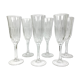 Lot of 6 flutes in crystal