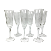 Lot of 6 flutes in crystal