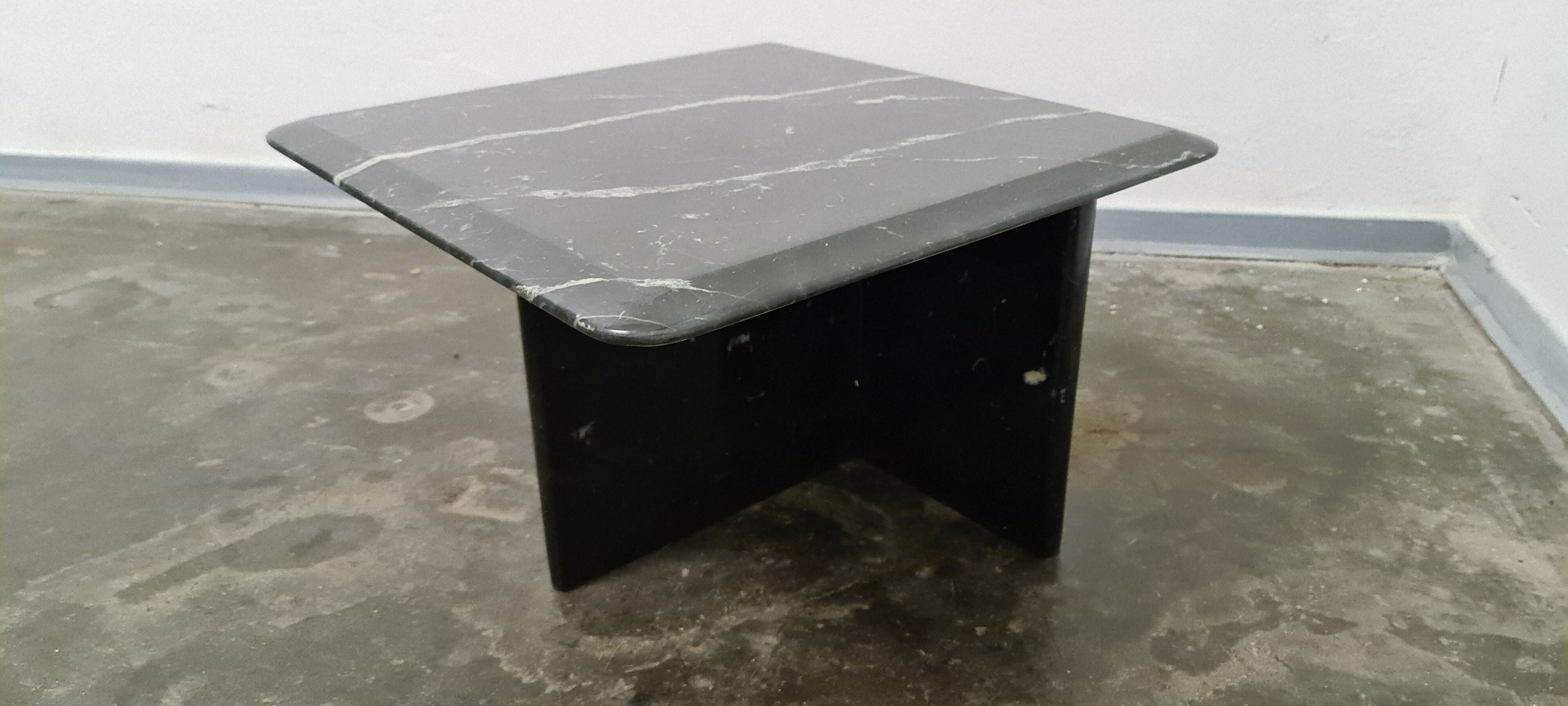 Vintage Black marbel side tabel