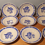 Suite of 12 hollow plates Badonviller